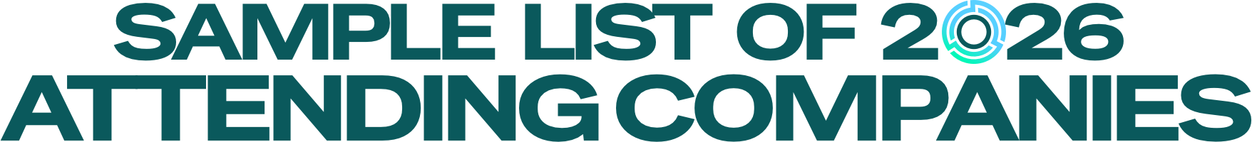 Sample list of 2026 attending companies